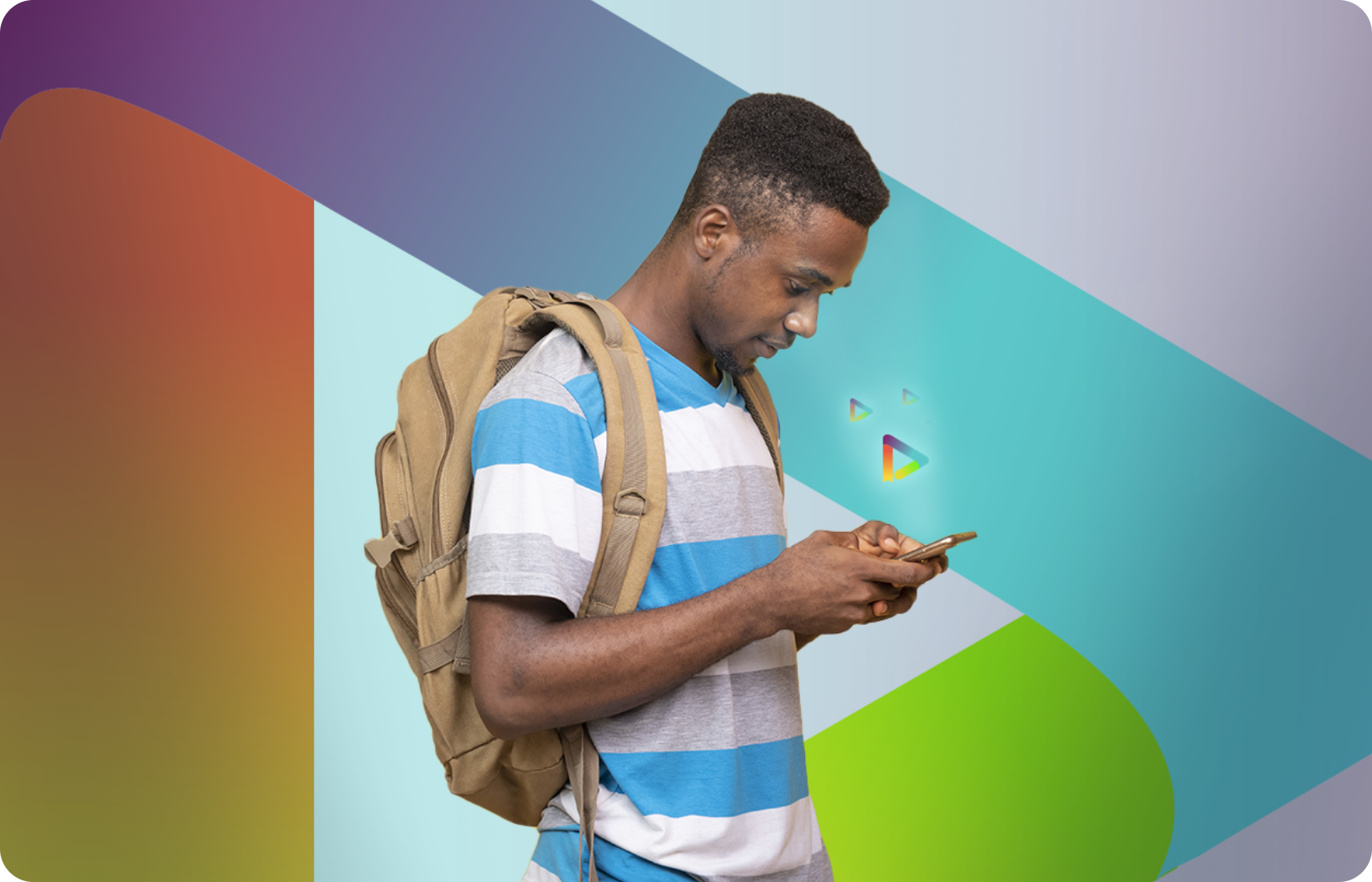 High school learner using Fundaflix’s mobile-friendly online study resources and exam prep for grade 8-12.